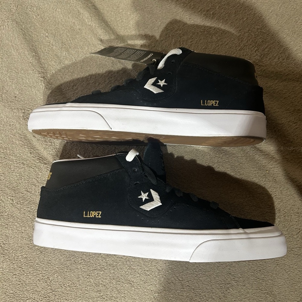 Converse CONS Louie Lopez Pro Mid Skate Shoes Black Suede 171331C Mens Size 8
